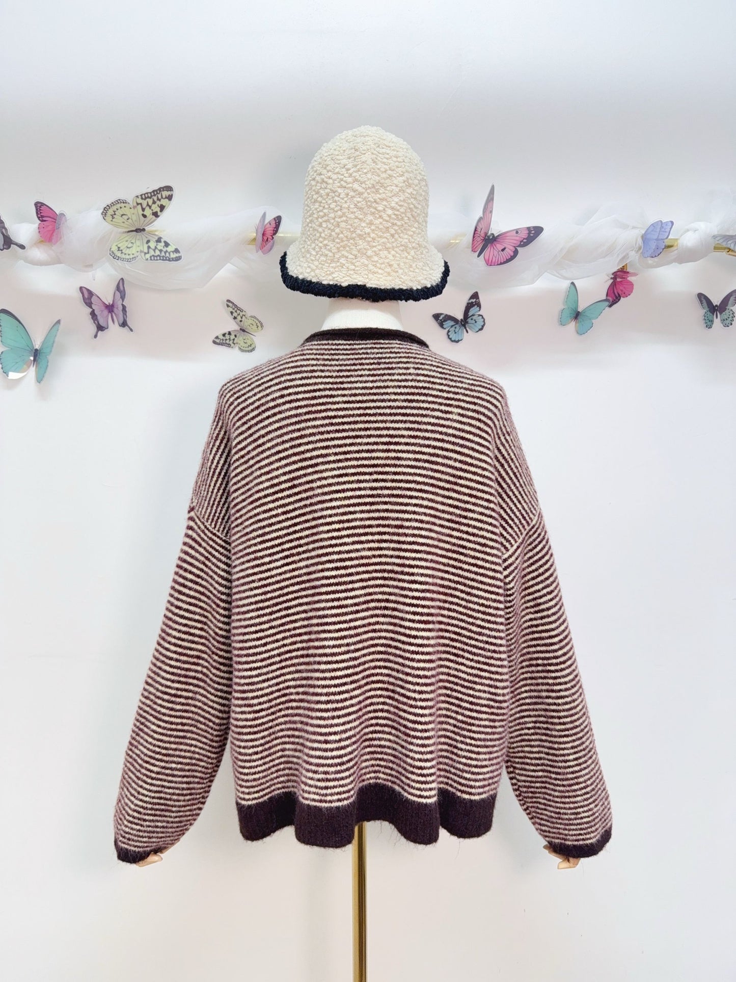 Streifen Cardigan Strickjacke