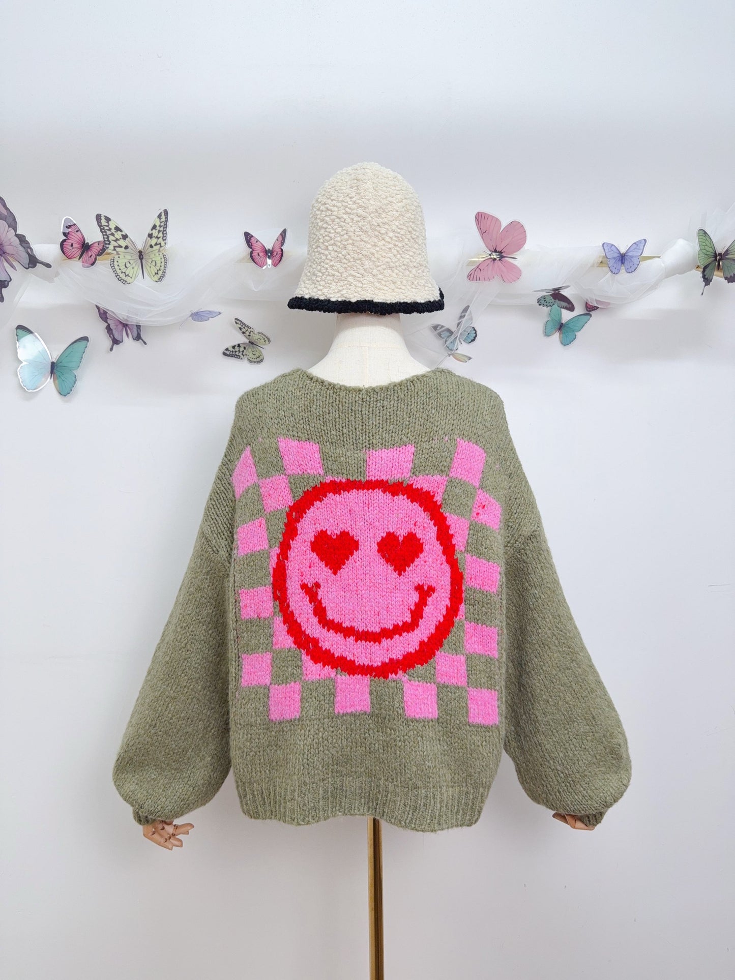 Smiley Strick Cardigan