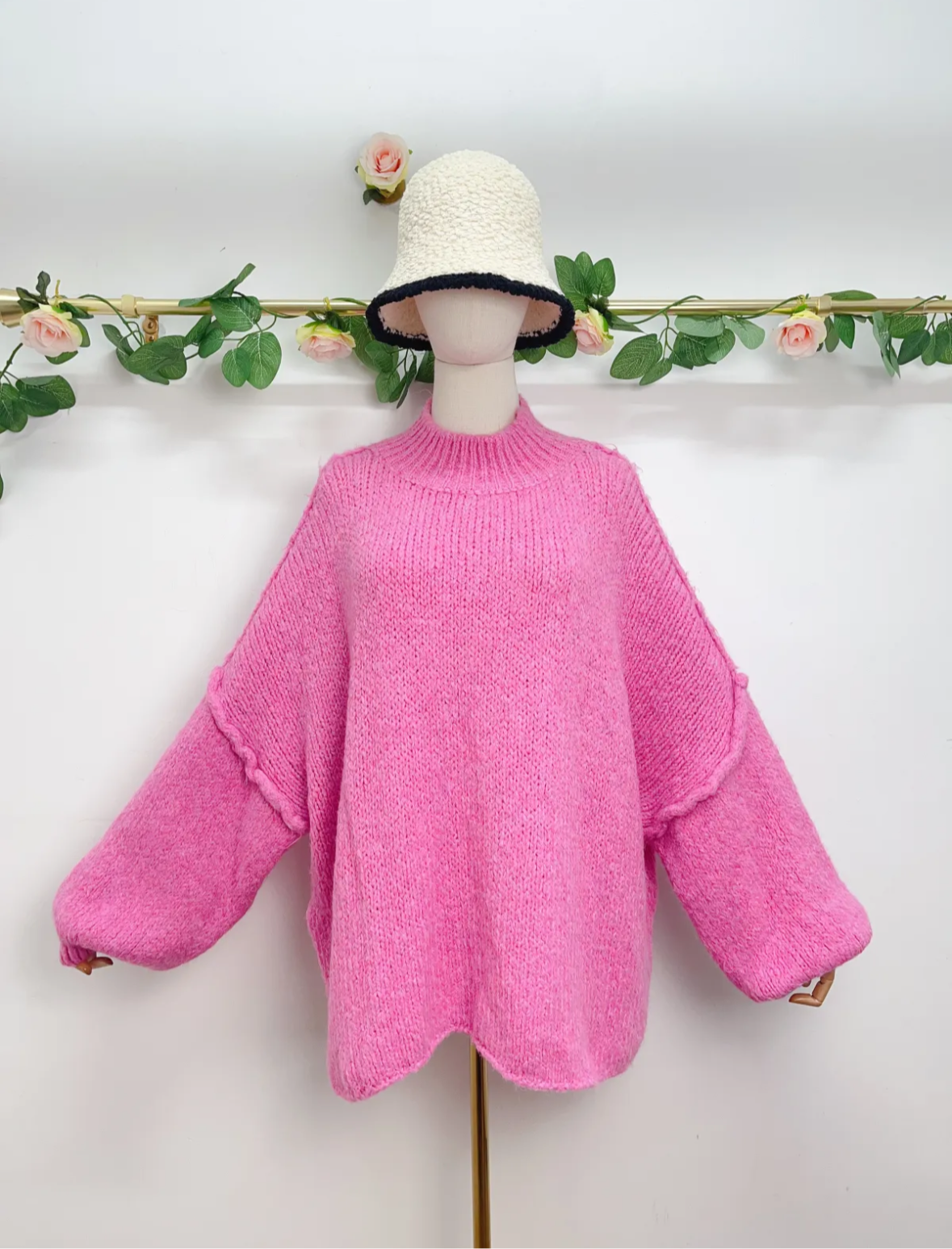 Oversize Boucle Strick Pullover