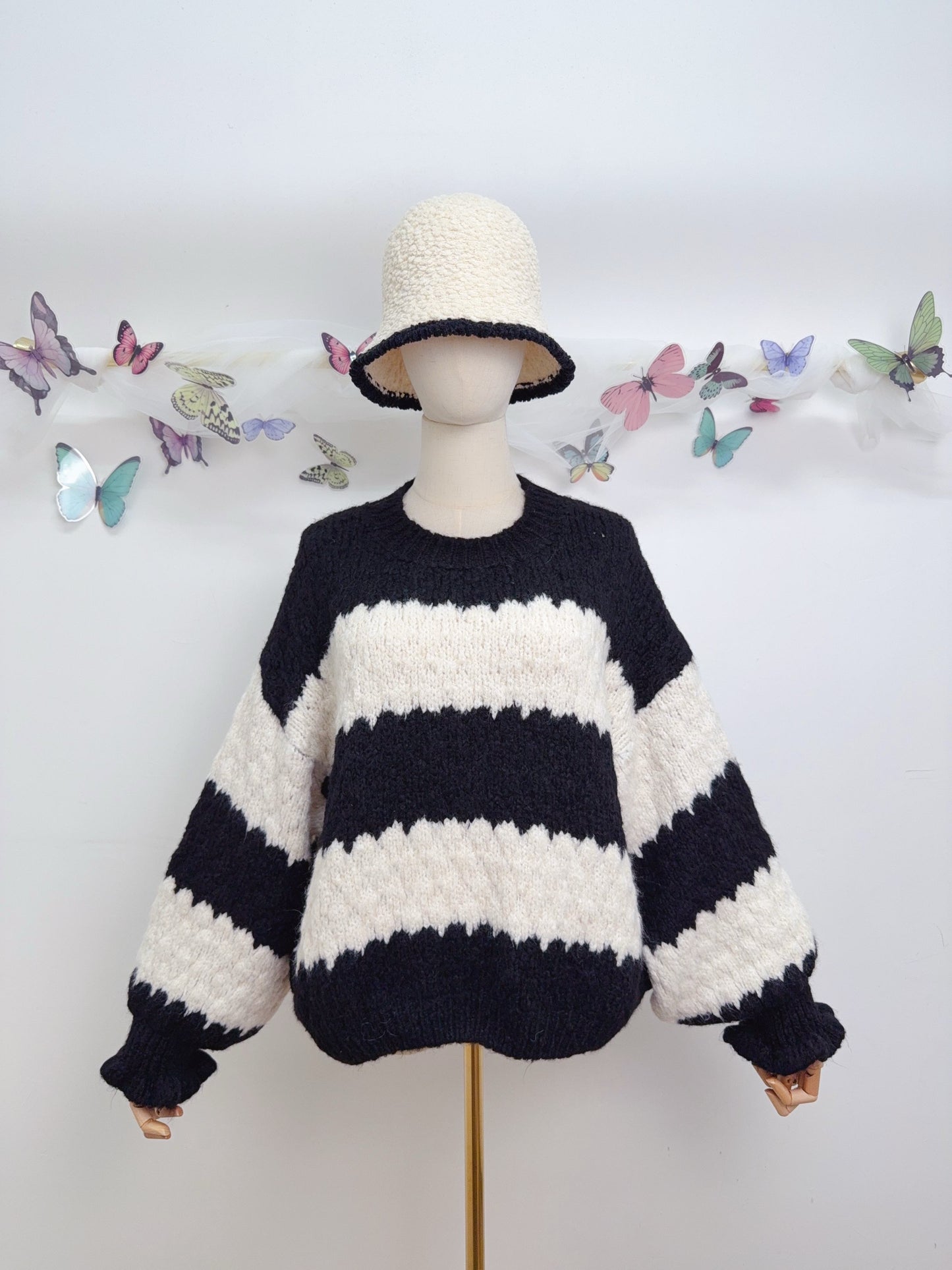 Strick Pullover Wellen