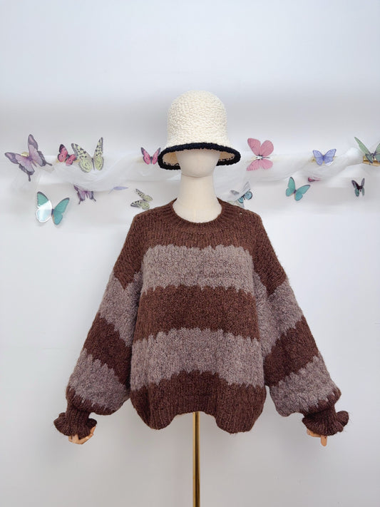 Strick Pullover Wellen