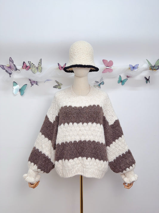 Strick Pullover Wellen