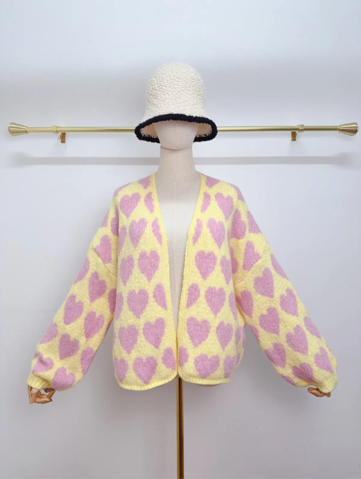 Herz Cardigan Strickjacke