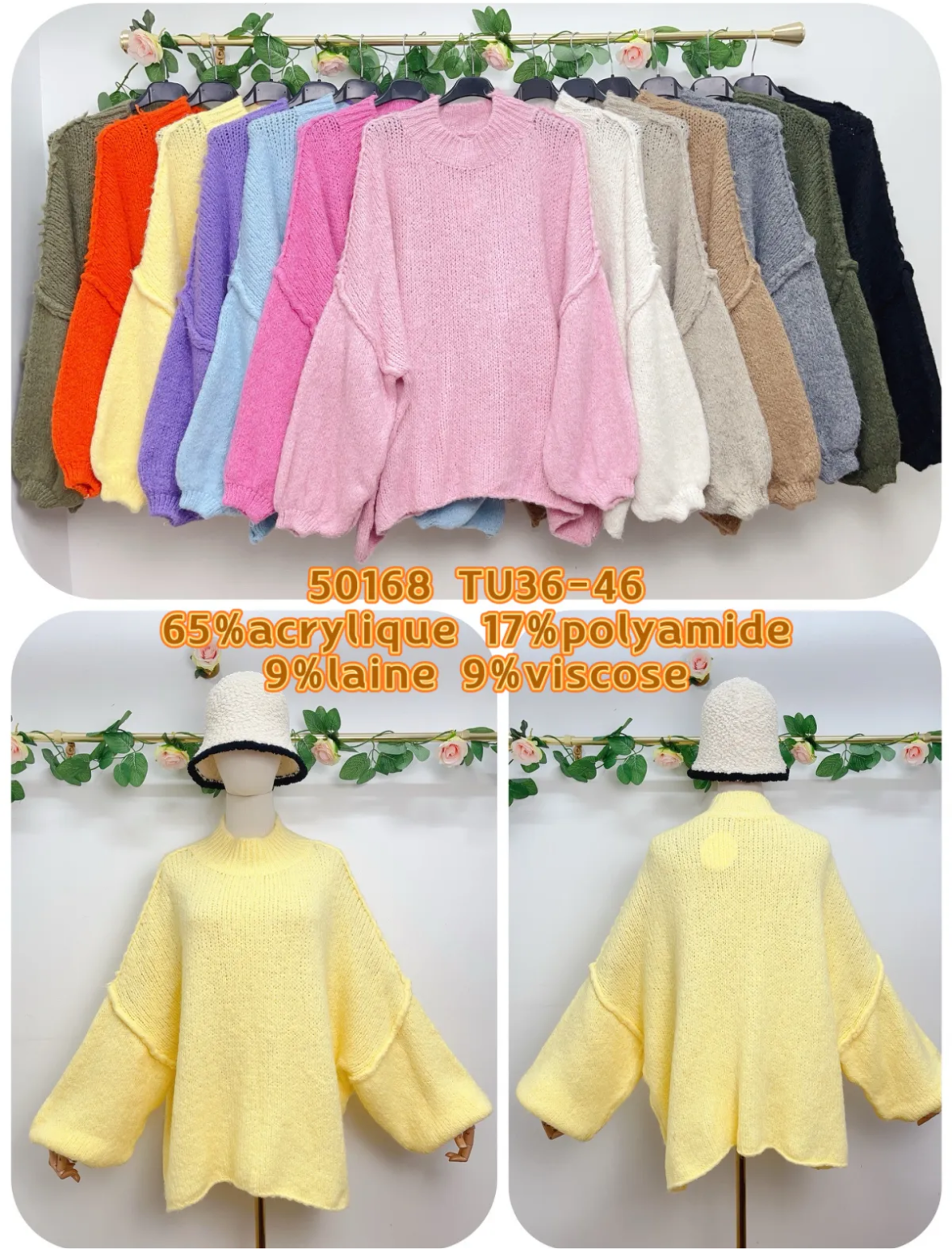 Oversize Boucle Strick Pullover