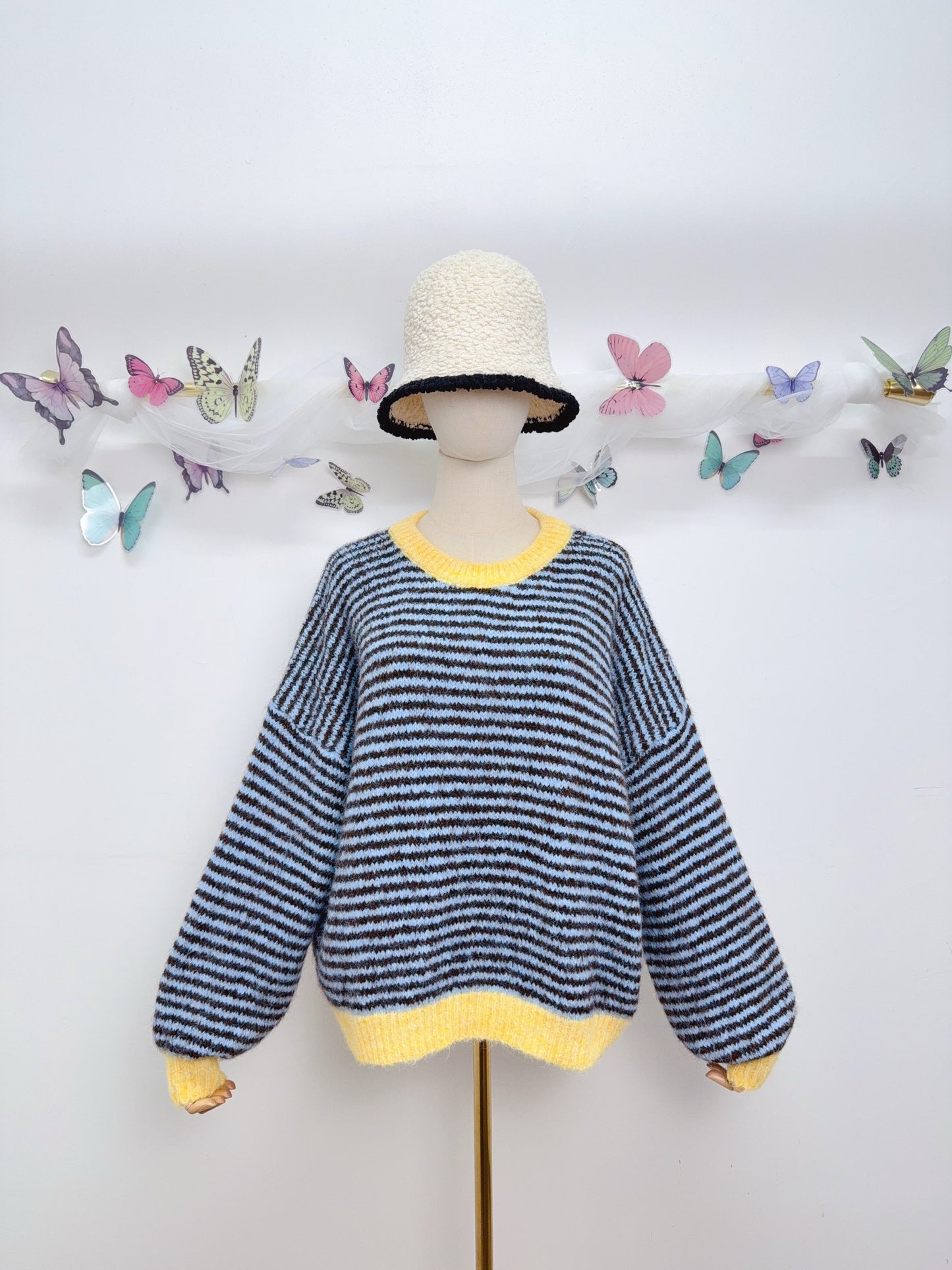 Streifen Strickpullover