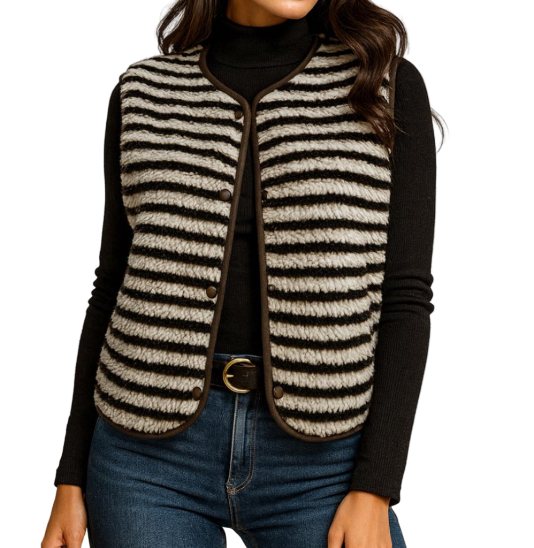 Teddy Weste Streifen