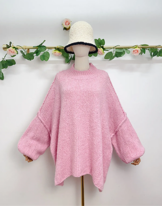 Oversize Boucle Strick Pullover