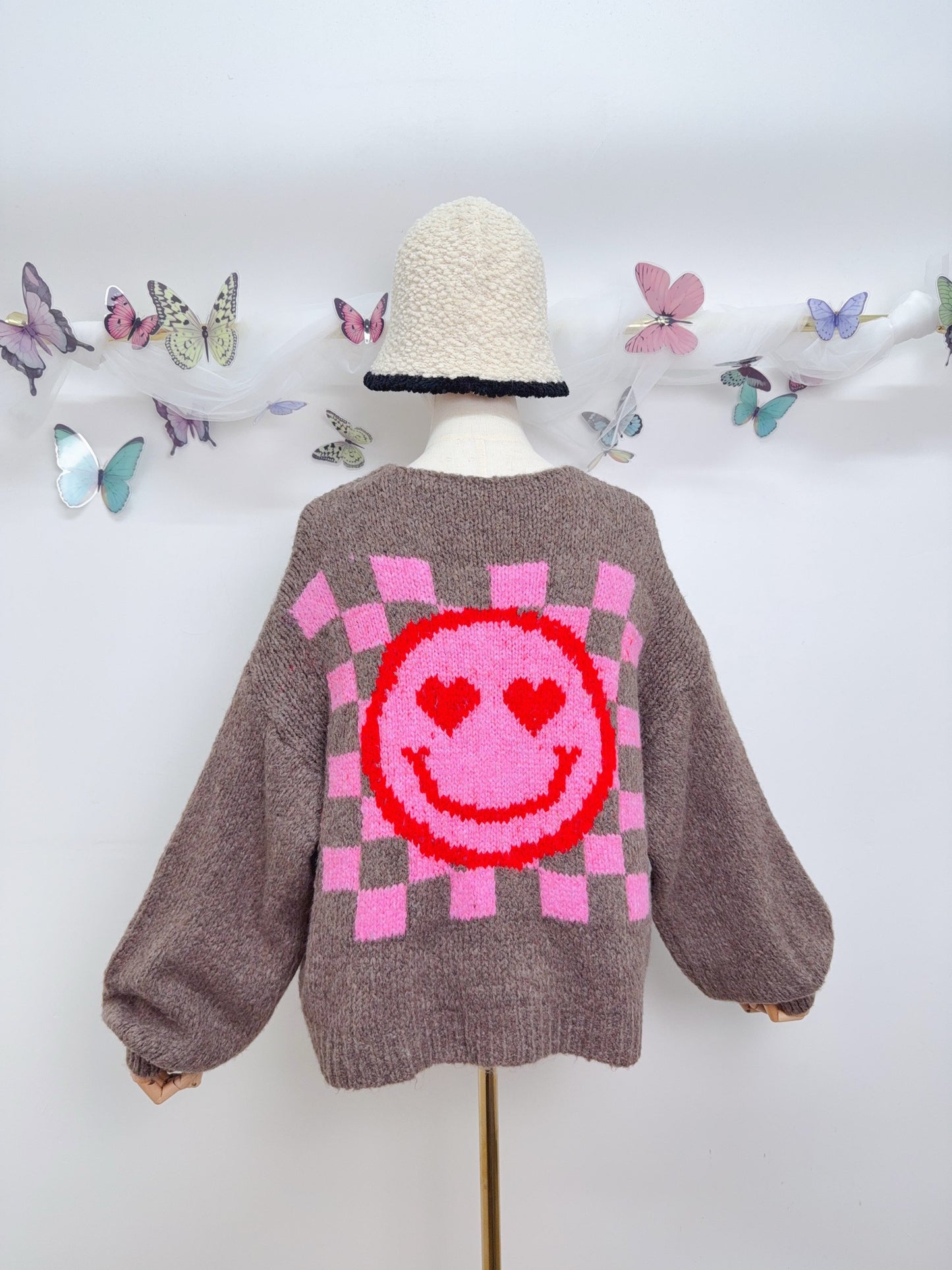 Smiley Strick Cardigan