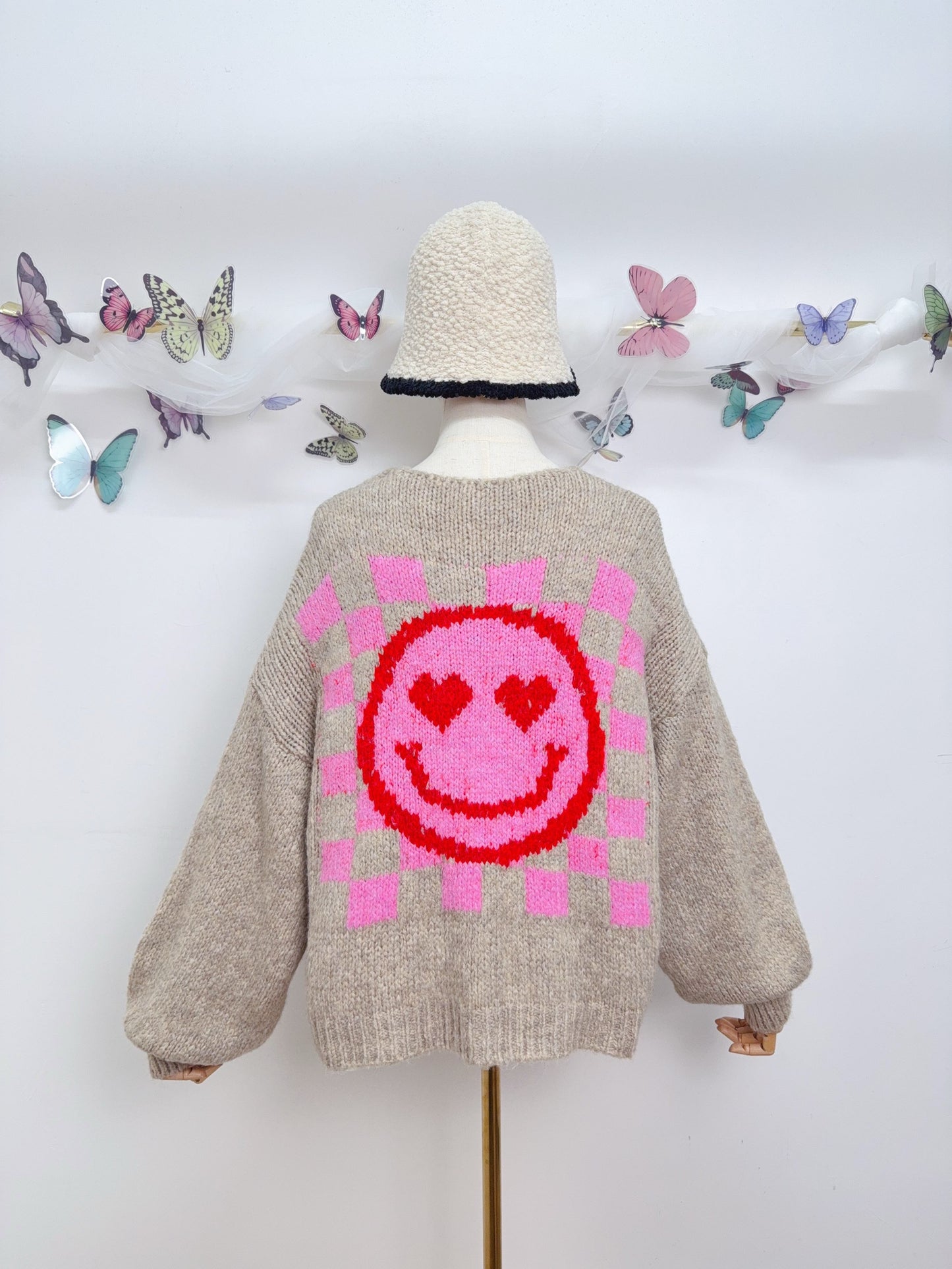 Smiley Strick Cardigan