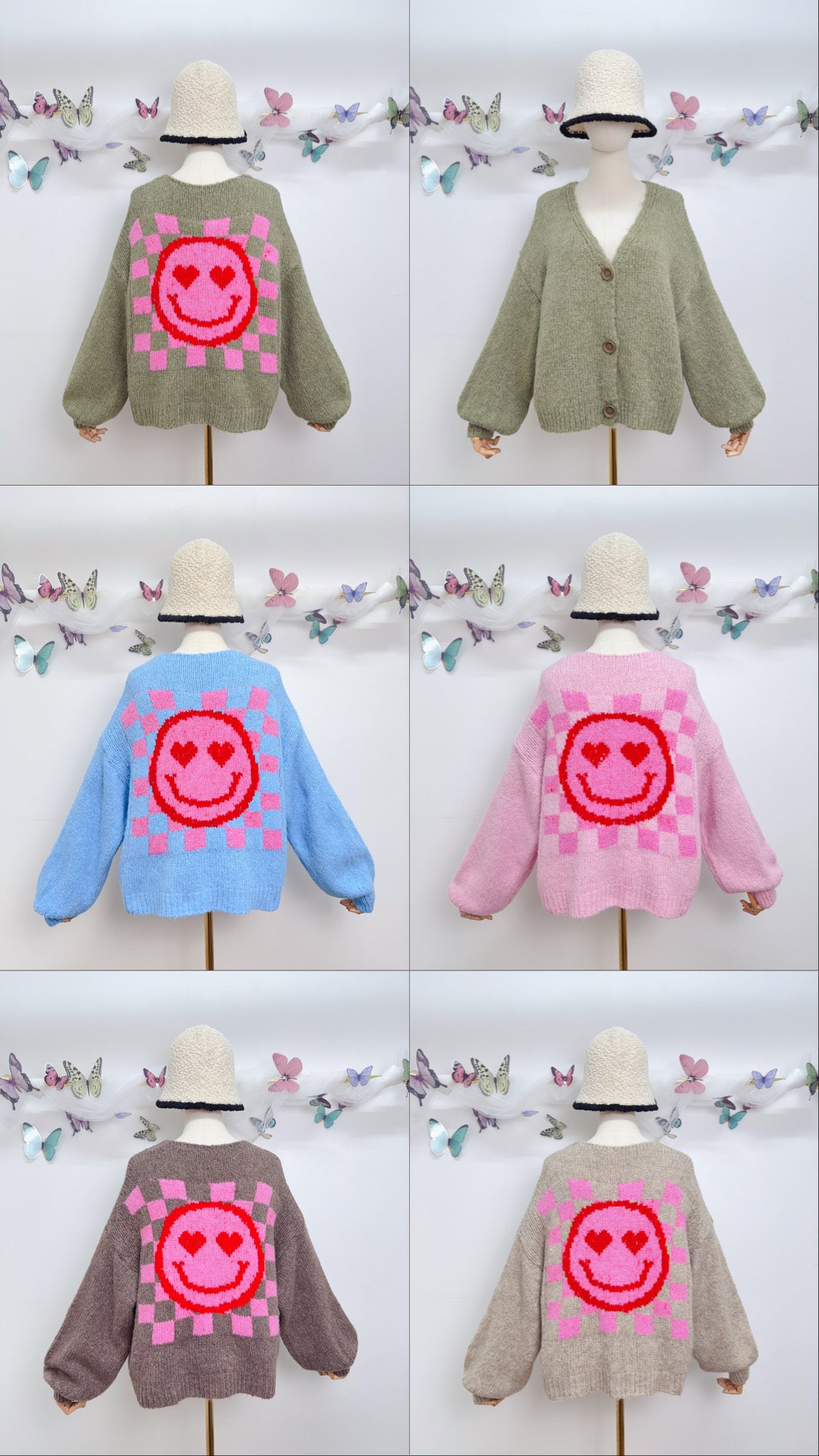Smiley Strick Cardigan