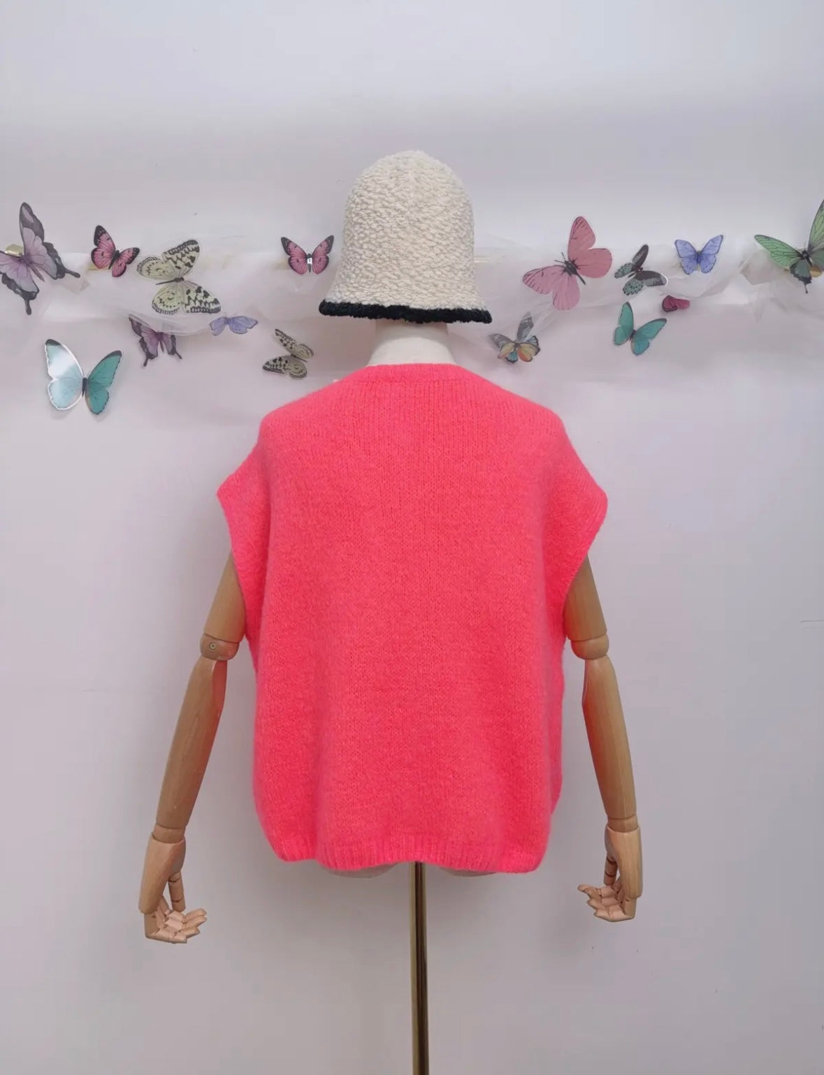 Kurzarm Strickjacke Patch Kid Mohair