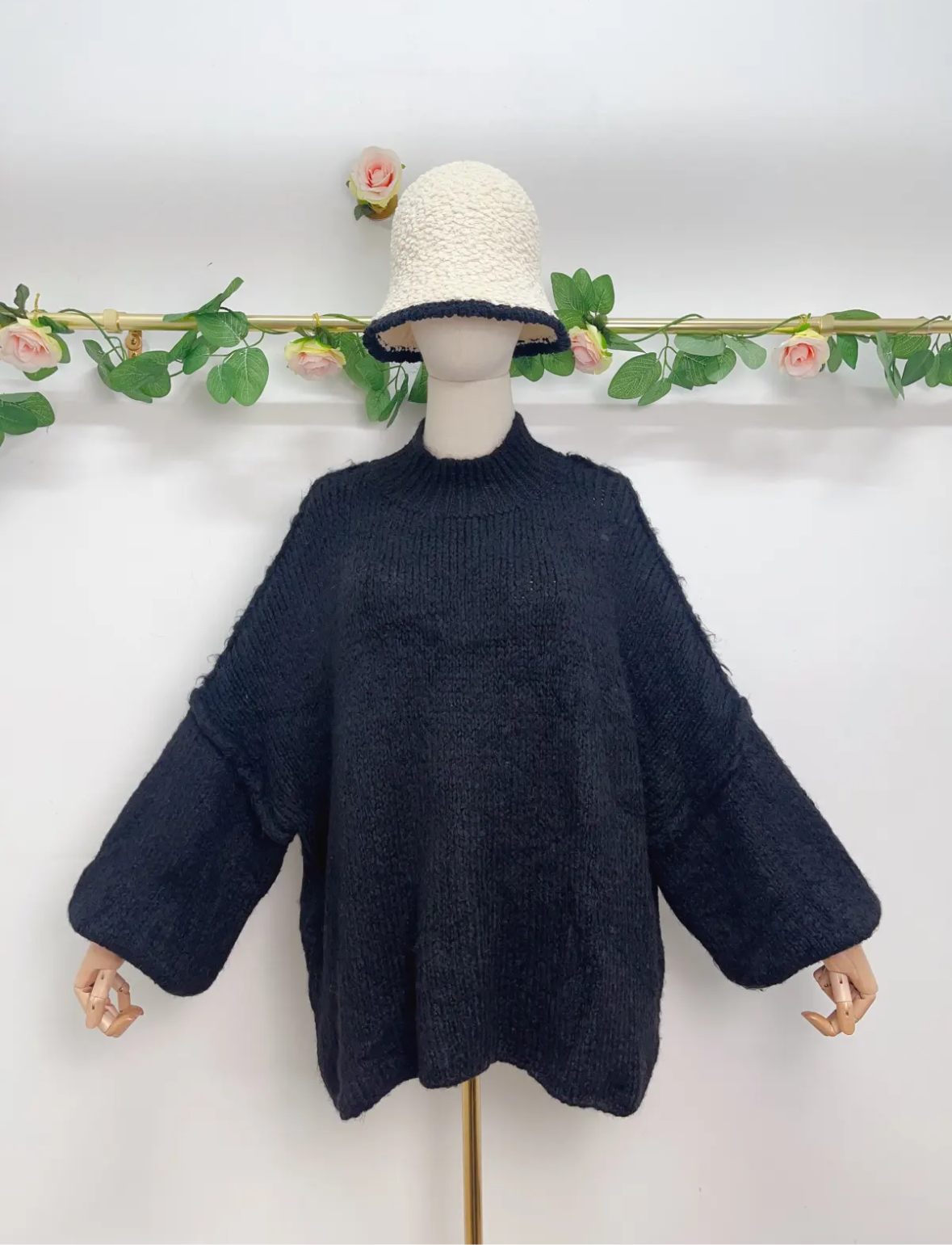 Oversize Boucle Strick Pullover