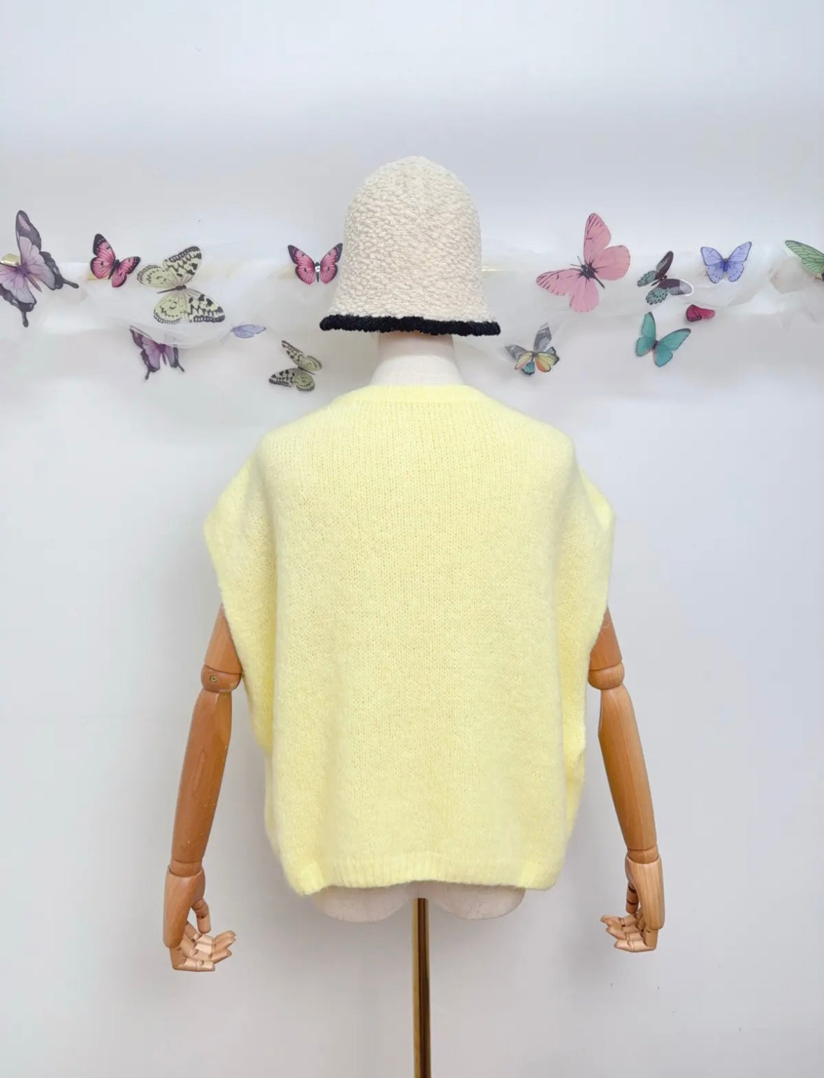 Kurzarm Strickjacke Patch Kid Mohair