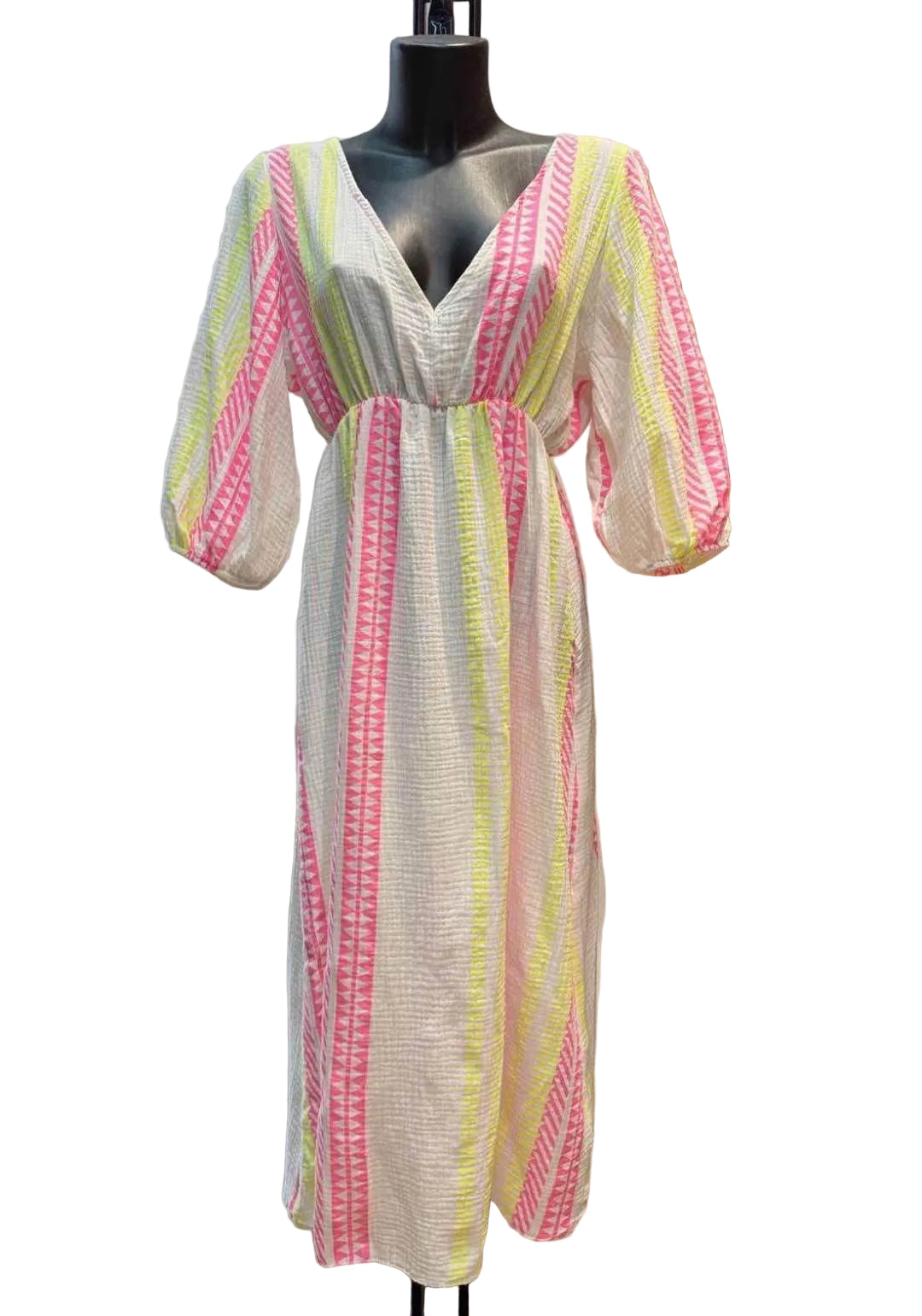 Musselin Kleid Gestreifte Muster