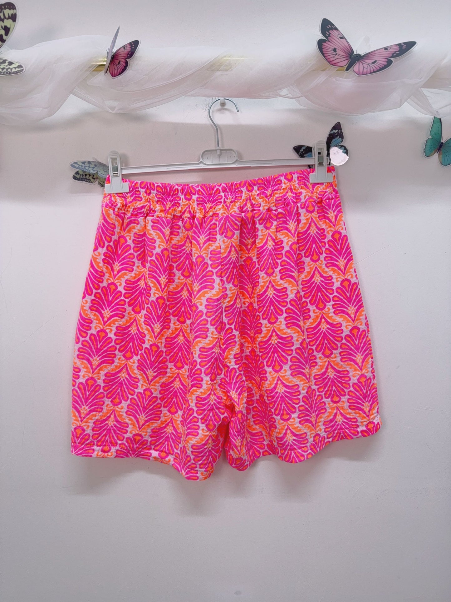 Musselin Shorts Neon Muster