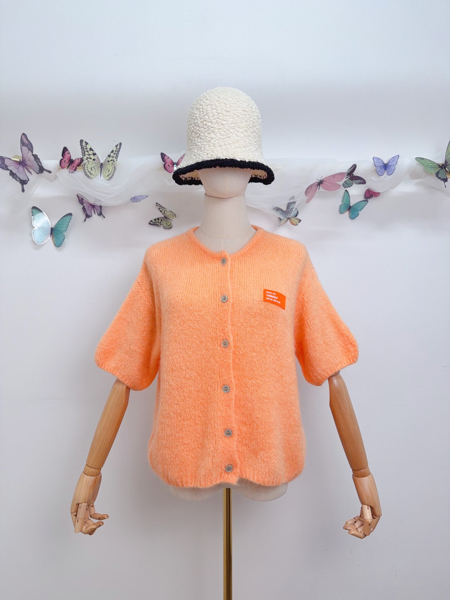 Kurzarm Cardigan Kid Mohair