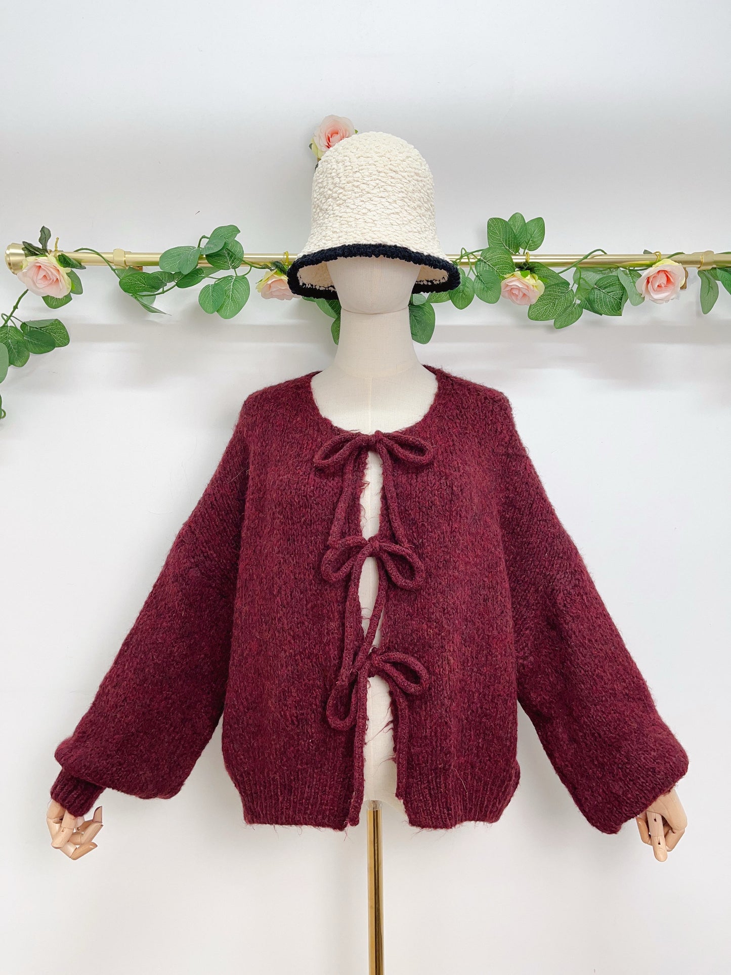 Strick Cardigan Schleifen
