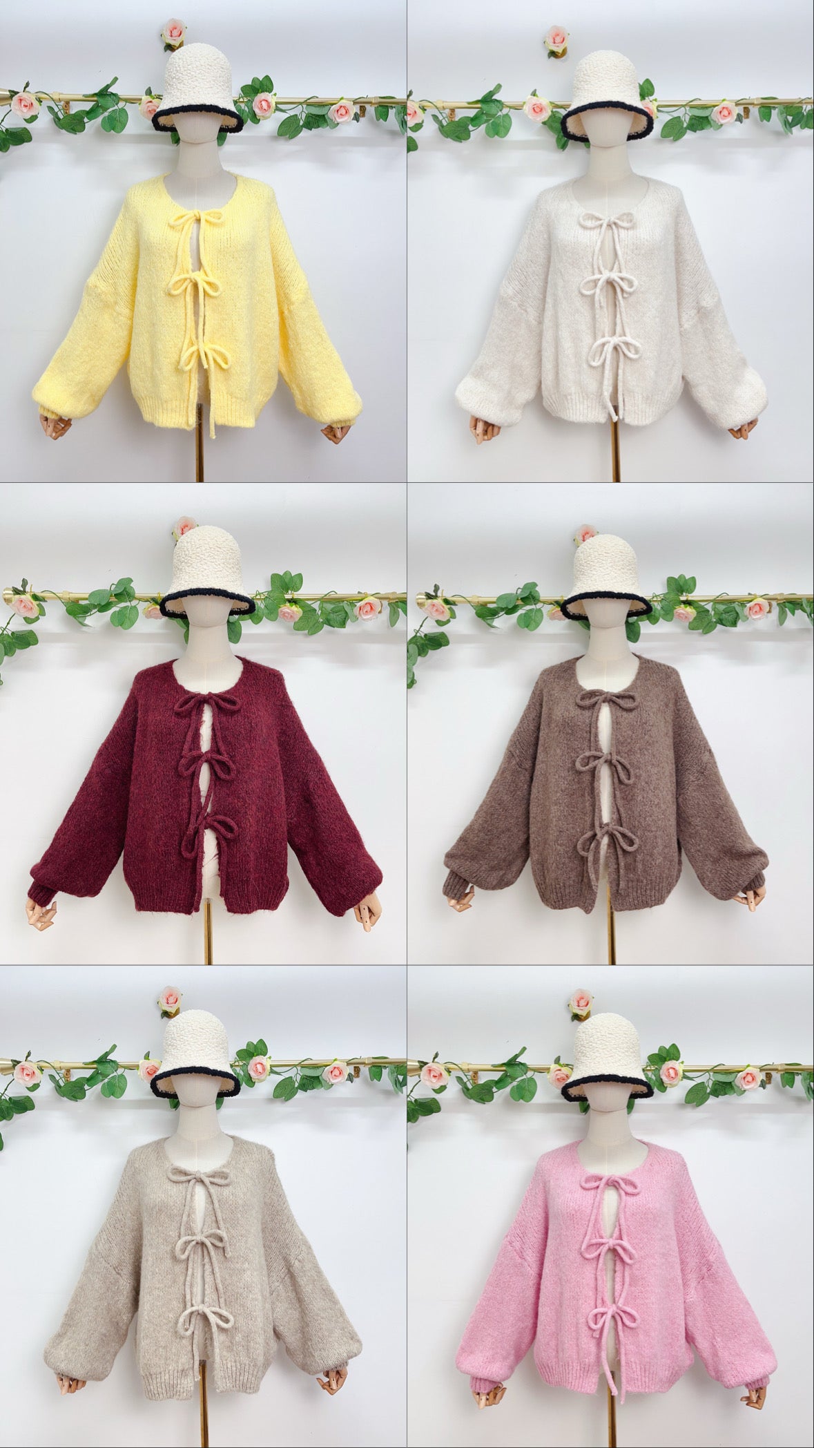 Strick Cardigan Schleifen