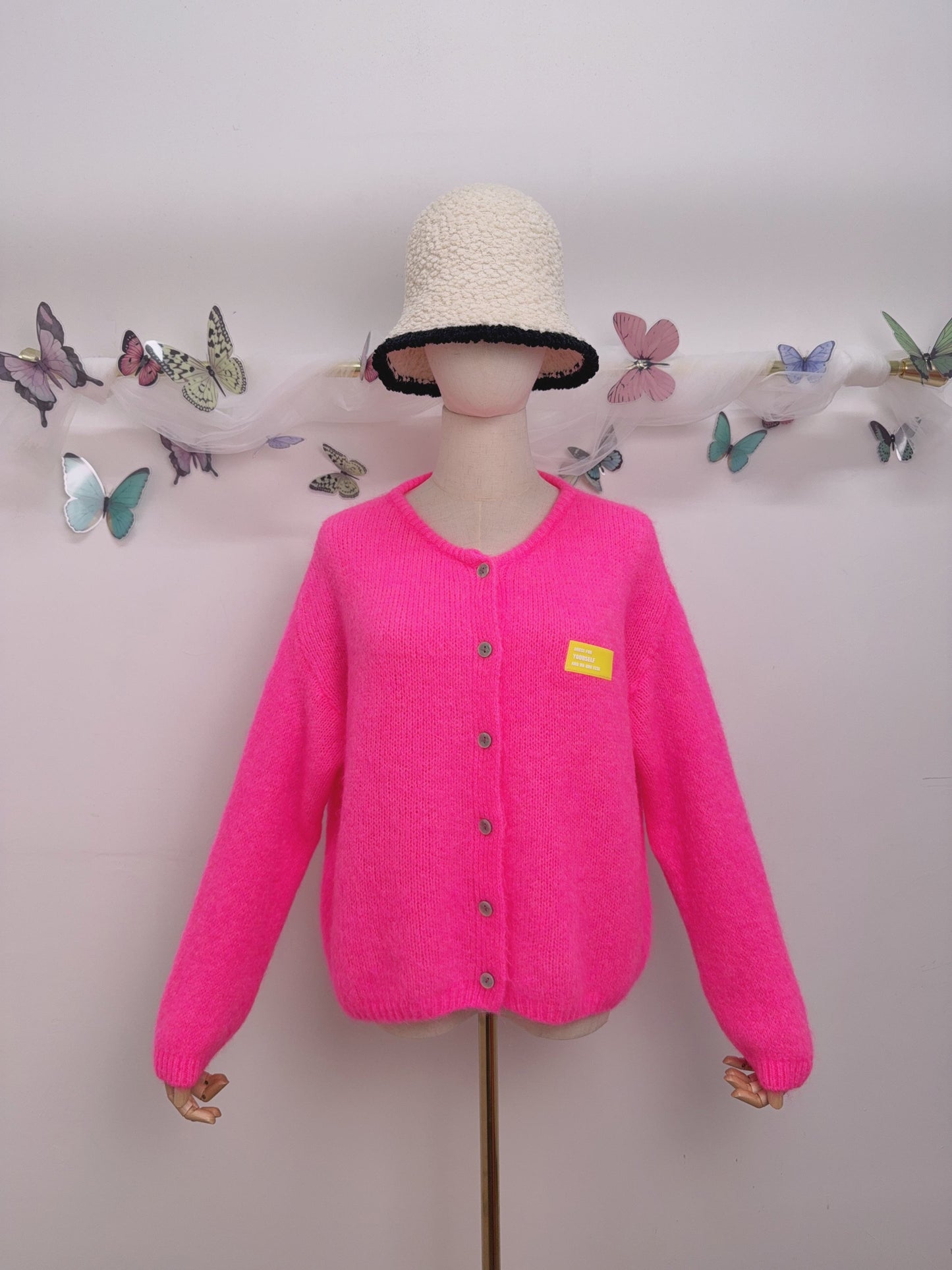 Mohair Strickjacke Patch