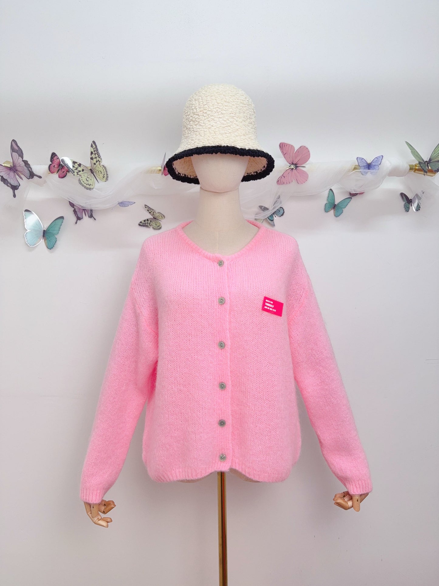 Mohair Strickjacke Patch