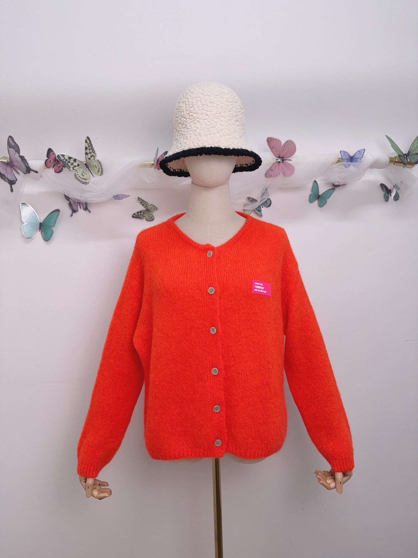 Mohair Strickjacke Patch
