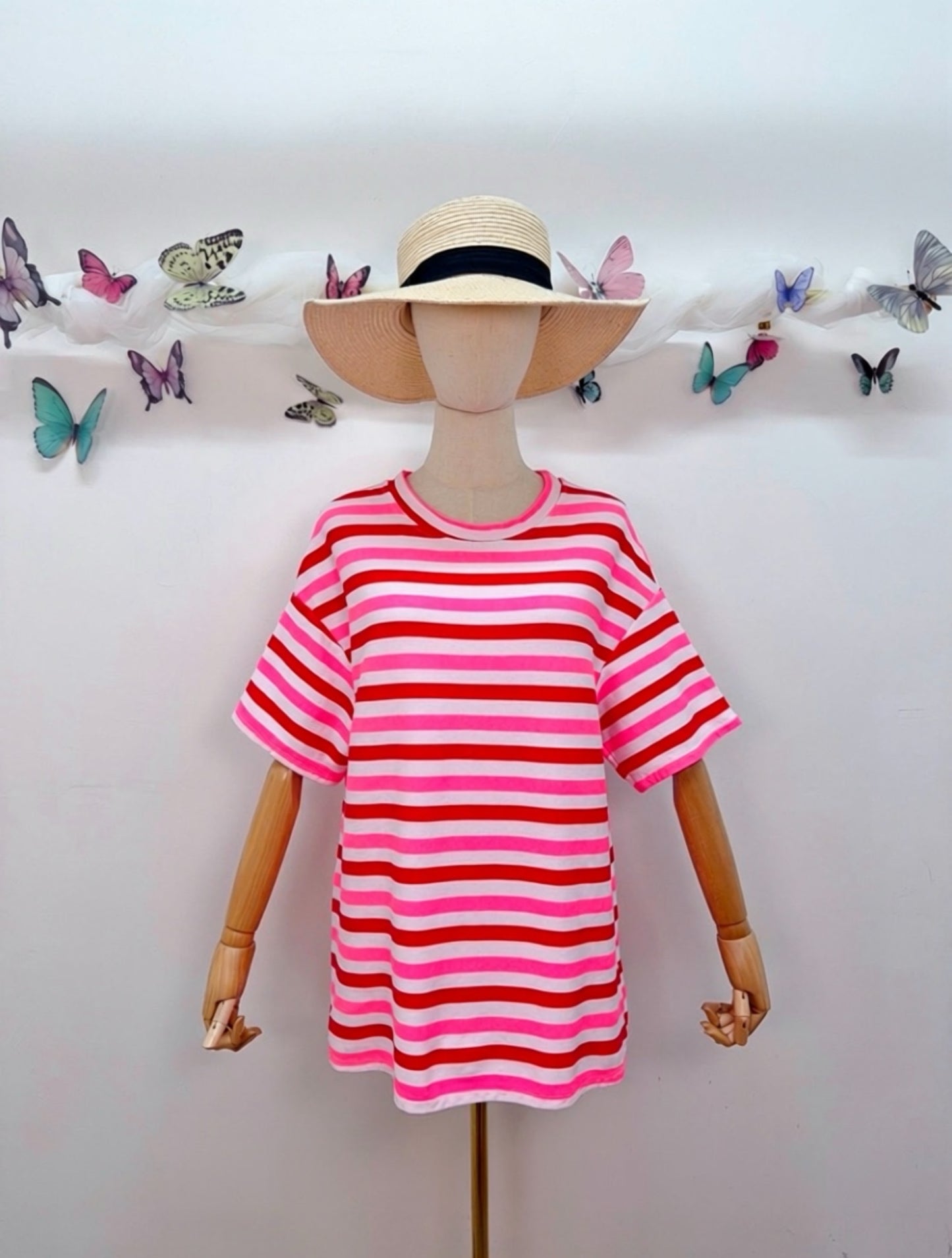 T-Shirt Streifen Pinky