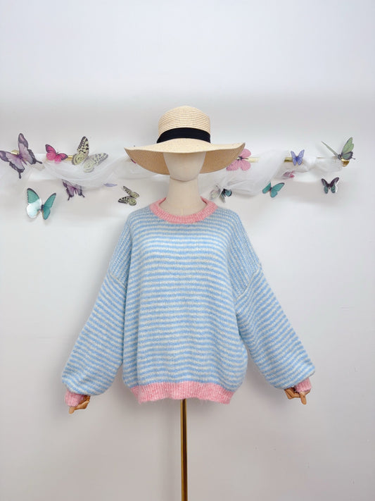 Streifen Strickpullover