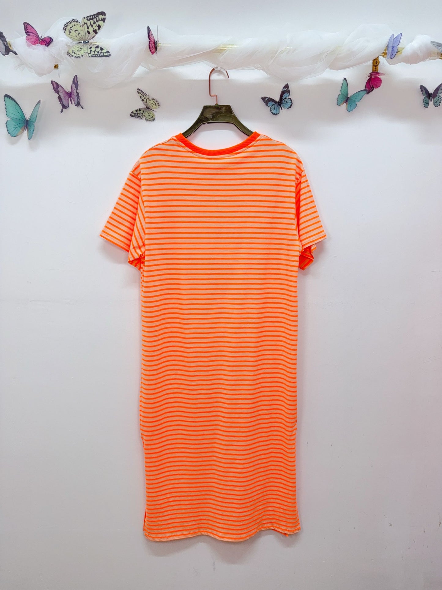 Kleid Sweat Gestreift