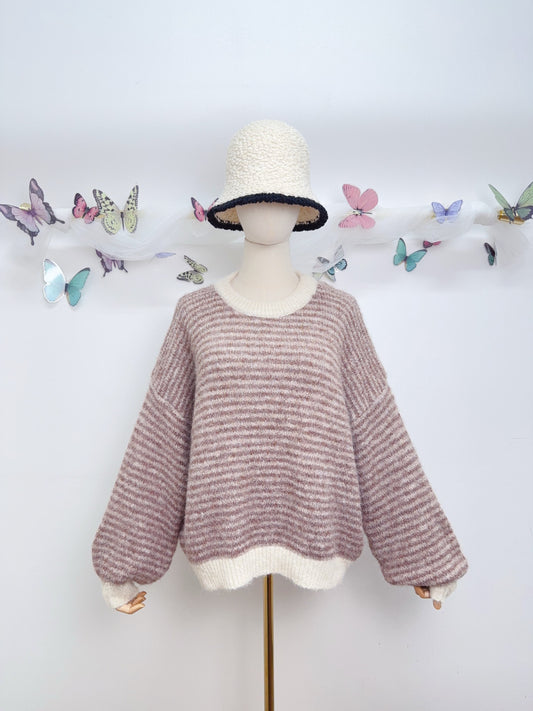 Streifen Strickpullover