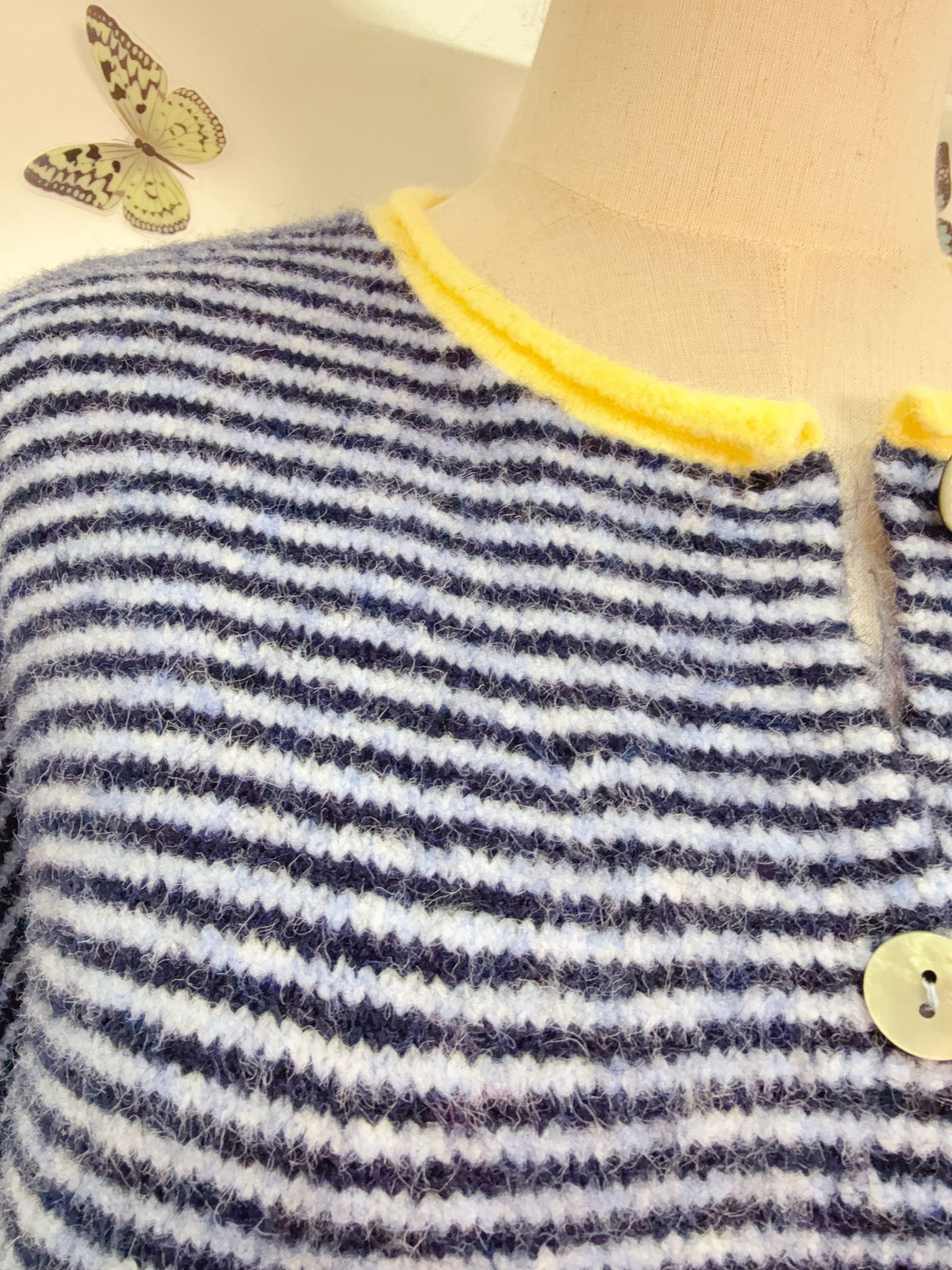 Streifen Cardigan Strickjacke