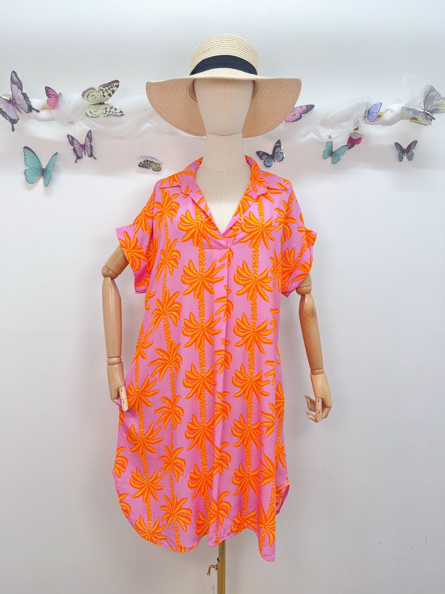 Kleid Palmen Viskose