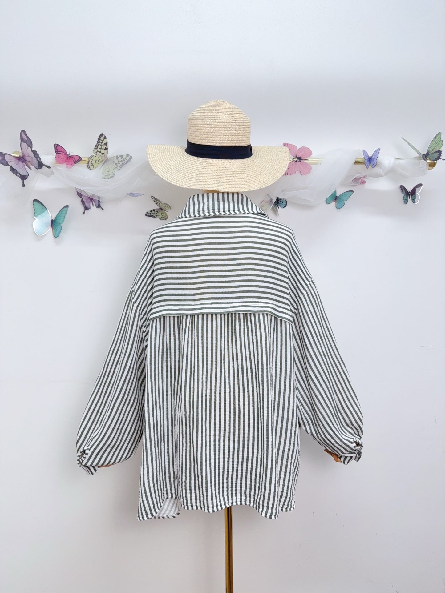 Musselin Bluse Streifen
