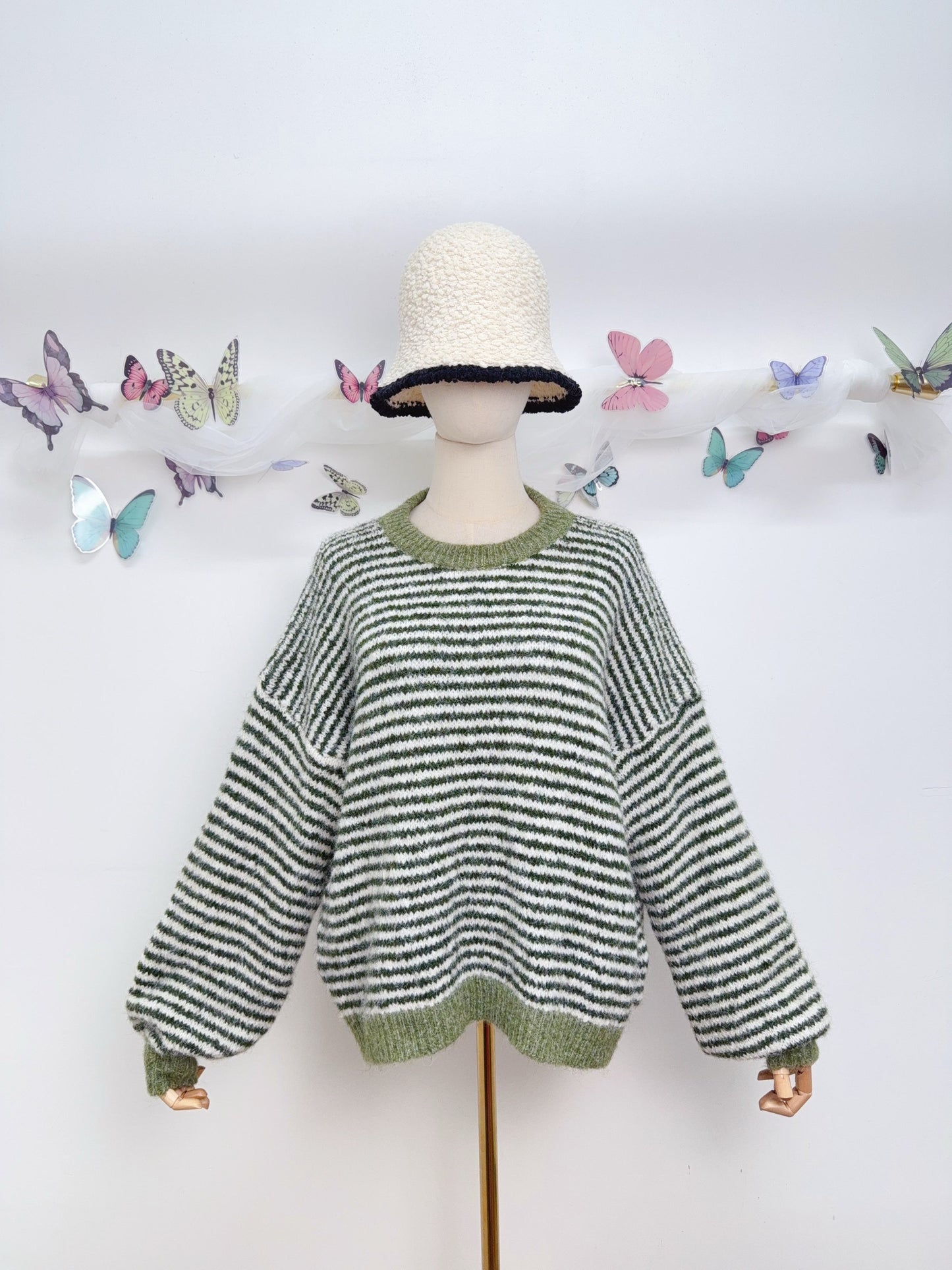 Streifen Strickpullover