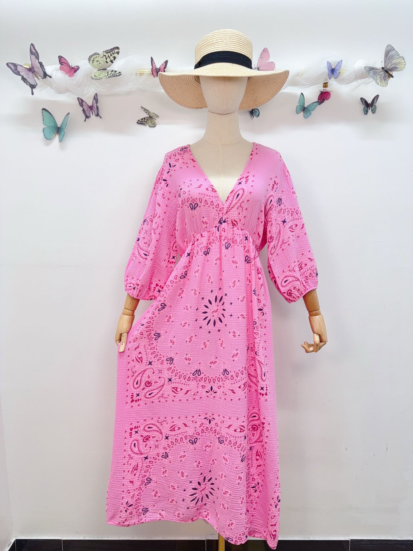Musselin Kleid Muster