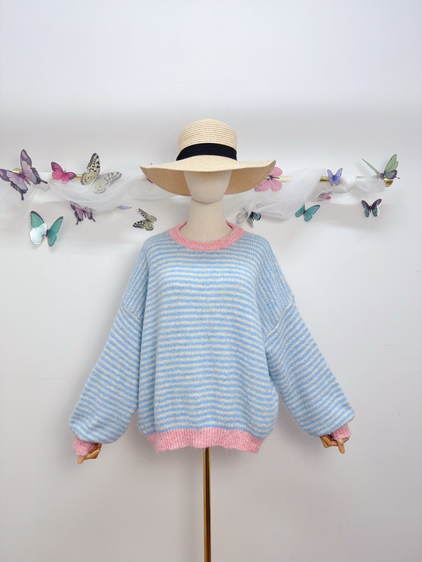 Streifen Strickpullover