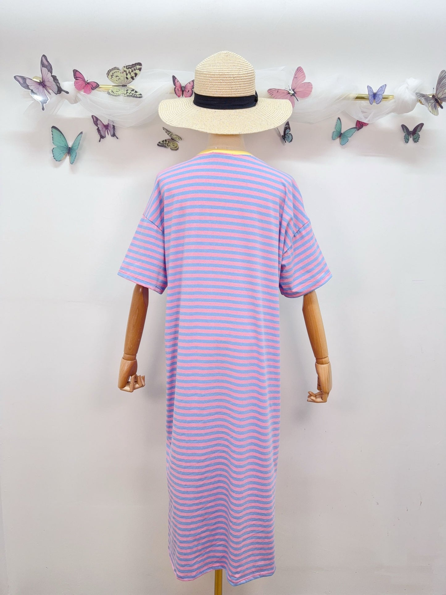 Kleid Sweat Gestreift