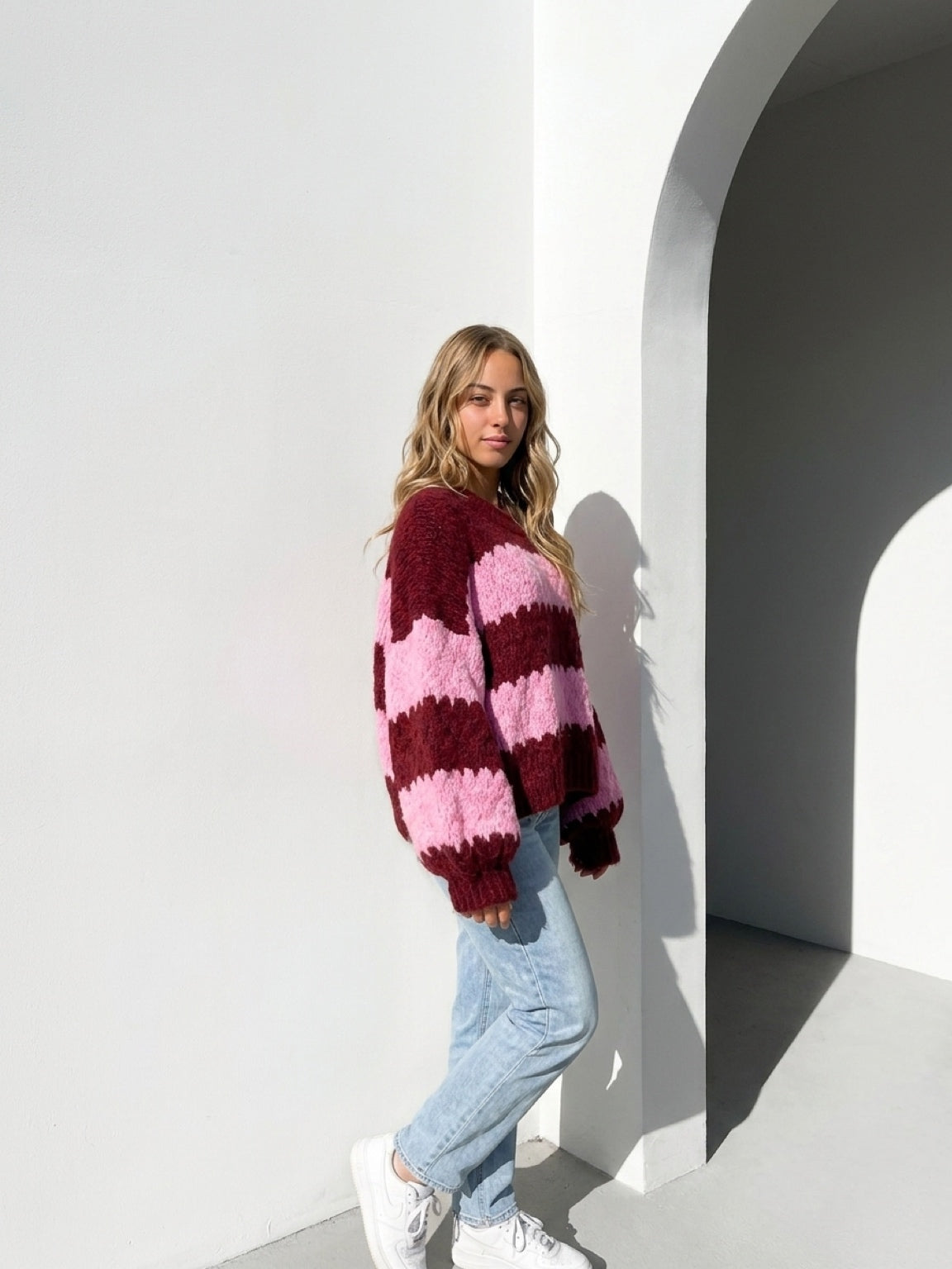 Strick Pullover Wellen