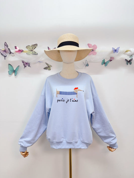 Paris je t’aime Dackel Sweater