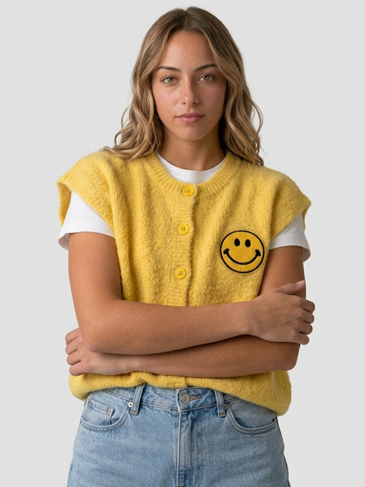 Smiley Weste Unifarbig