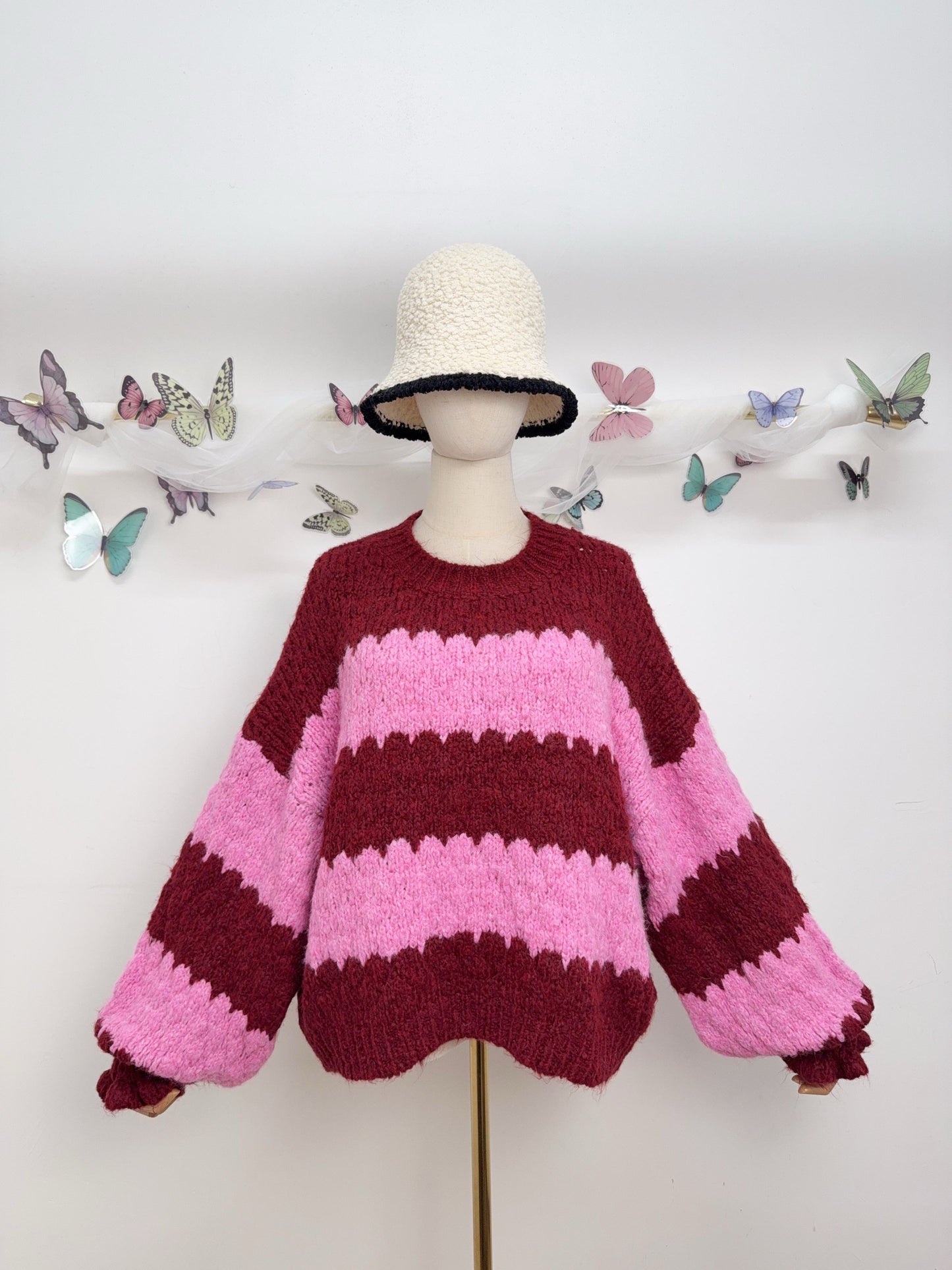 Strick Pullover Wellen