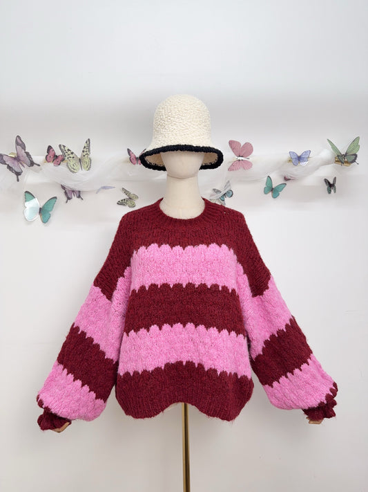 Strick Pullover Wellen