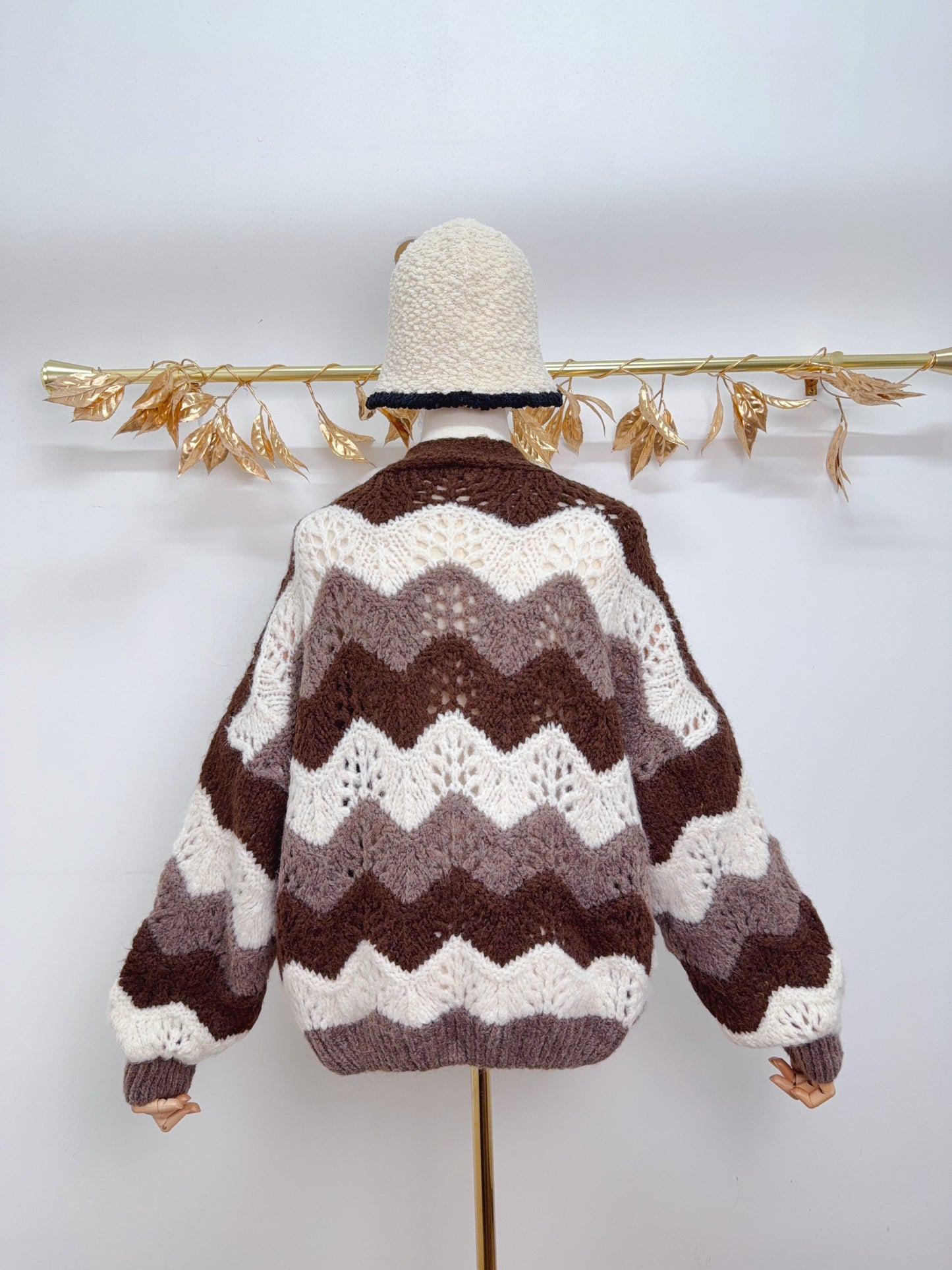 Strick Cardigan Wellen