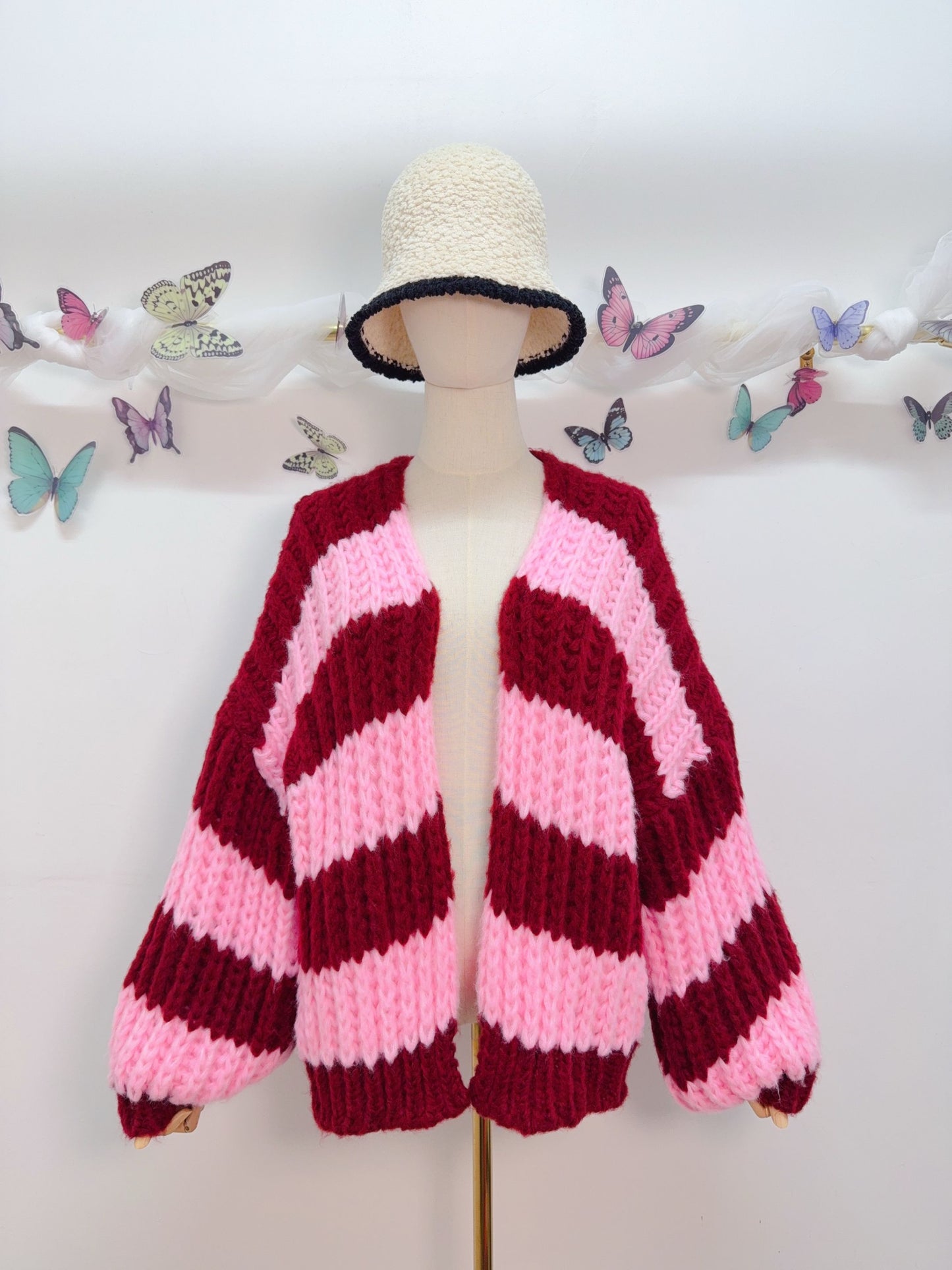 Cardigan Grobstrick Balken