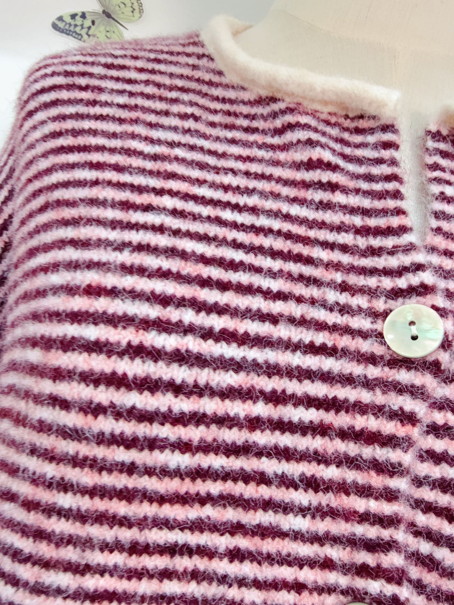 Streifen Cardigan Strickjacke