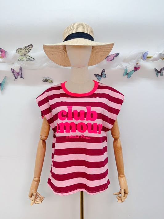 T-Shirt Gestreift Club Amour