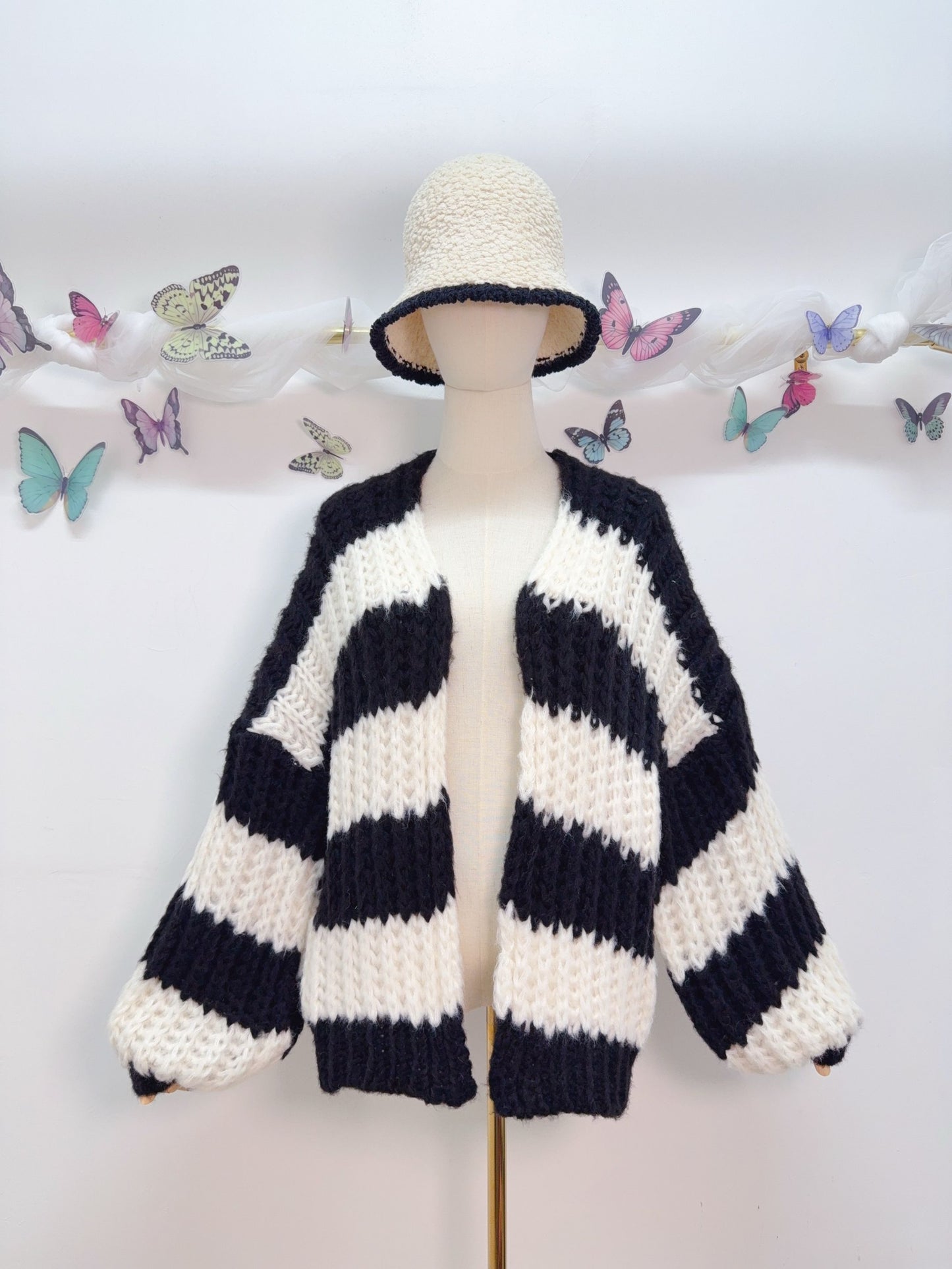 Cardigan Grobstrick Balken