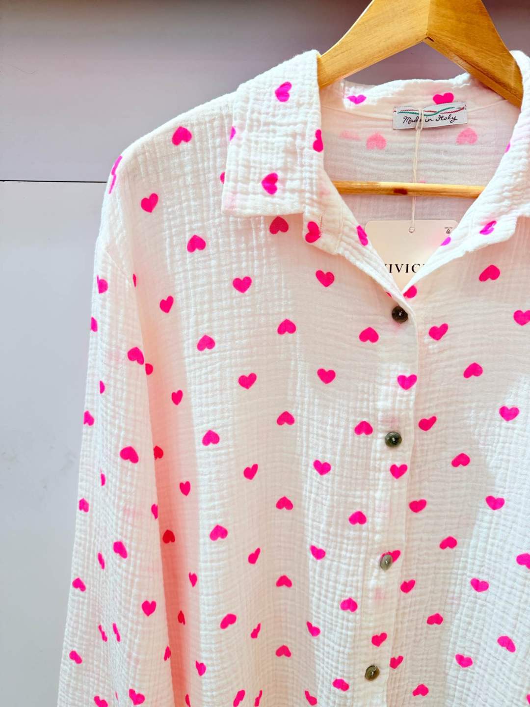 Musselin Bluse Herz