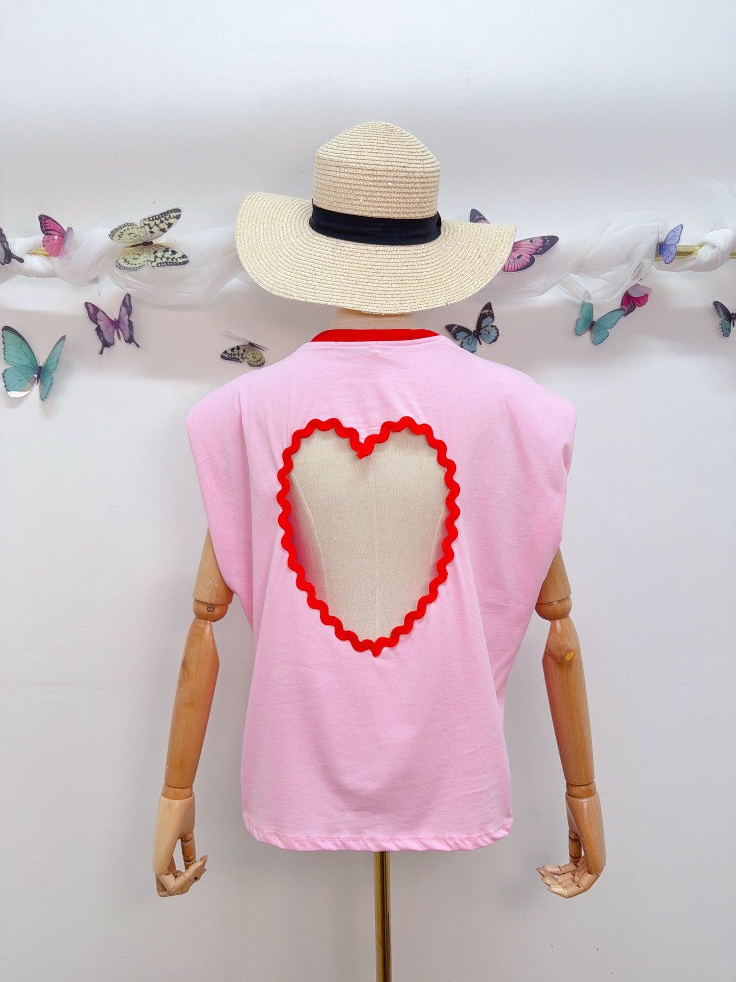 T-Shirt Herz Rückenausschnitt