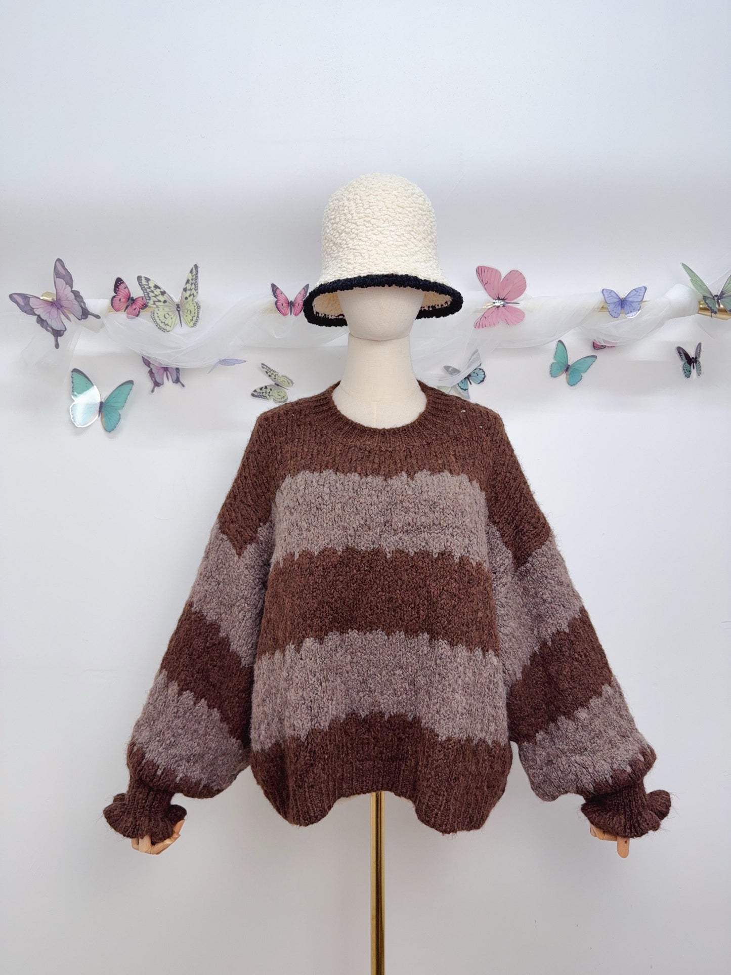 Strick Pullover Wellen