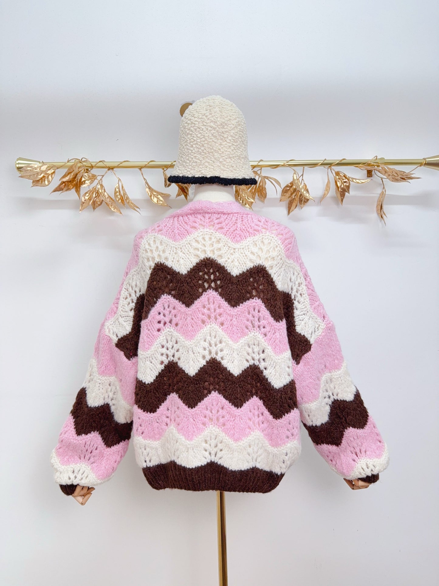 Strick Cardigan Wellen